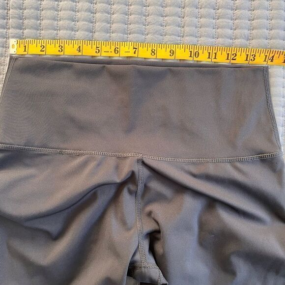 Z by Zobha Gray Silver Metallic Stripe High Rise Full Legging Womens Size Large - Picture 5 of 8